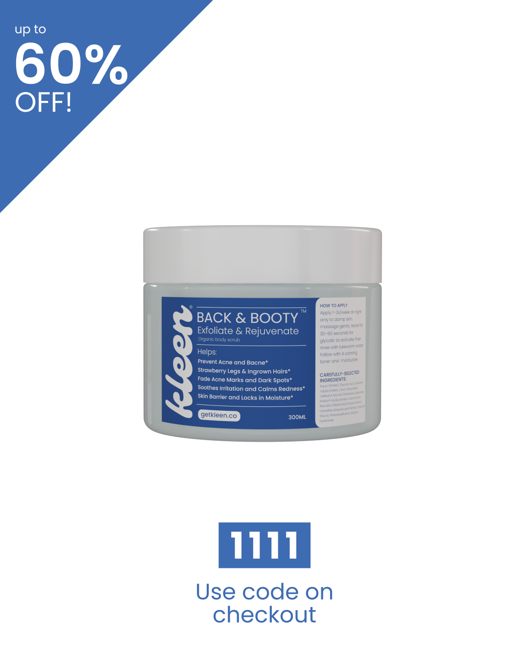 Kleen Back & Booty Scrub